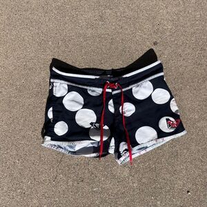 Roxy Blue and white polka dot swim shorts